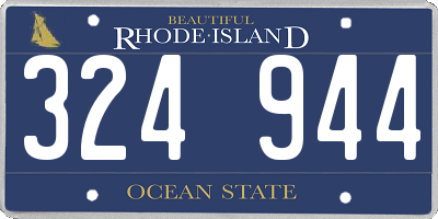 RI license plate 324944