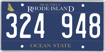 RI license plate 324948
