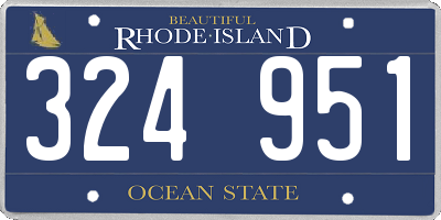 RI license plate 324951