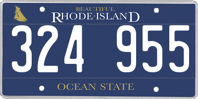 RI license plate 324955