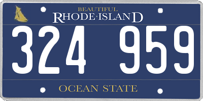 RI license plate 324959