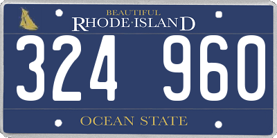 RI license plate 324960