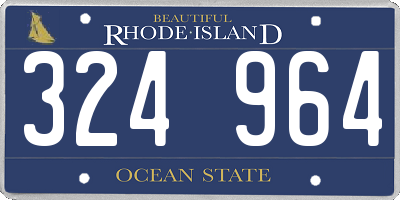 RI license plate 324964