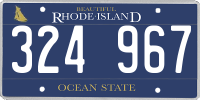 RI license plate 324967