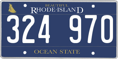 RI license plate 324970