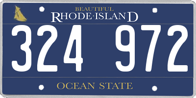 RI license plate 324972
