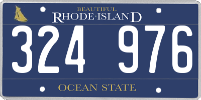 RI license plate 324976