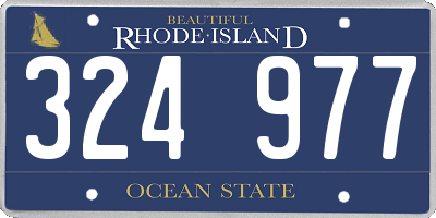 RI license plate 324977
