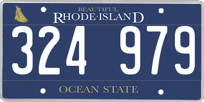 RI license plate 324979
