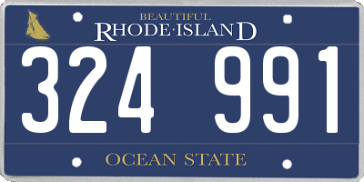 RI license plate 324991