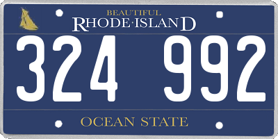 RI license plate 324992
