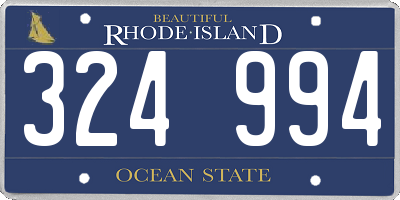 RI license plate 324994