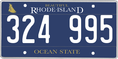 RI license plate 324995