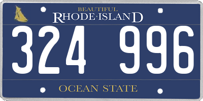 RI license plate 324996