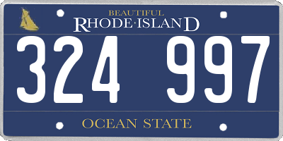 RI license plate 324997