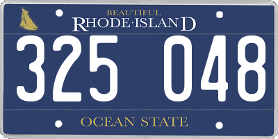 RI license plate 325048