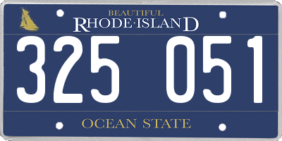 RI license plate 325051