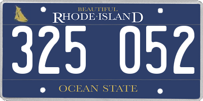 RI license plate 325052