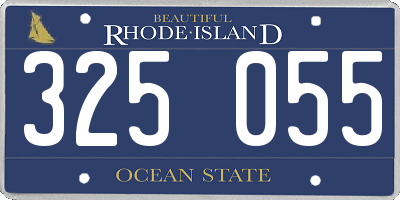 RI license plate 325055