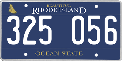 RI license plate 325056