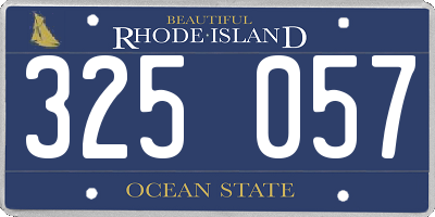 RI license plate 325057