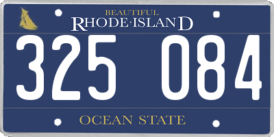 RI license plate 325084