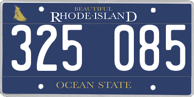 RI license plate 325085