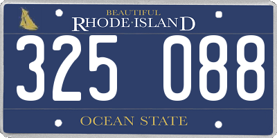 RI license plate 325088