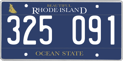 RI license plate 325091