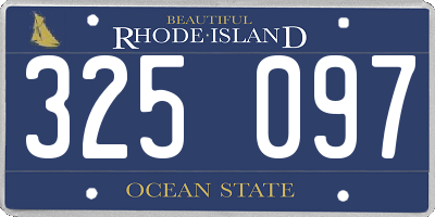 RI license plate 325097
