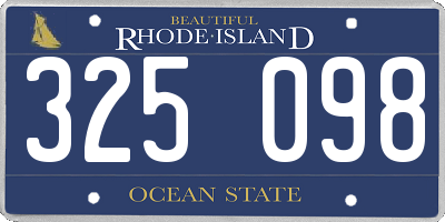 RI license plate 325098