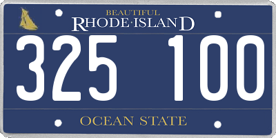 RI license plate 325100