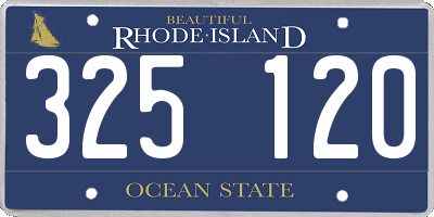 RI license plate 325120