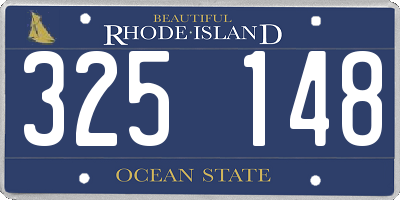 RI license plate 325148