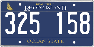 RI license plate 325158