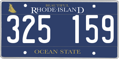 RI license plate 325159
