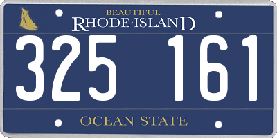 RI license plate 325161