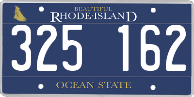RI license plate 325162