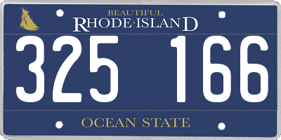 RI license plate 325166