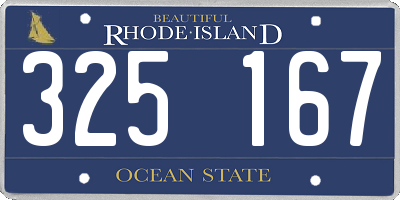 RI license plate 325167