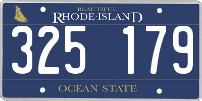 RI license plate 325179