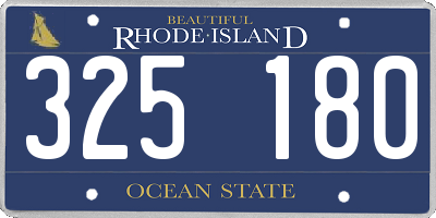 RI license plate 325180