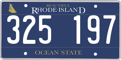 RI license plate 325197