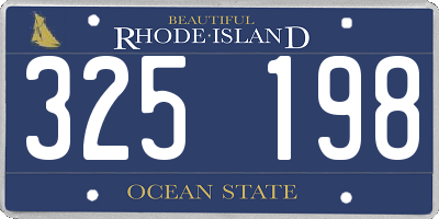 RI license plate 325198