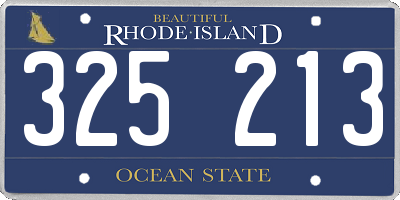 RI license plate 325213