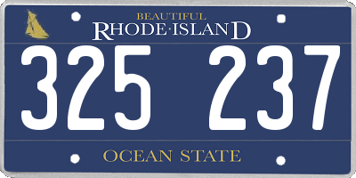 RI license plate 325237