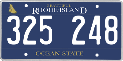 RI license plate 325248