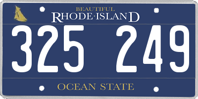 RI license plate 325249