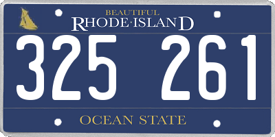 RI license plate 325261