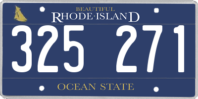 RI license plate 325271